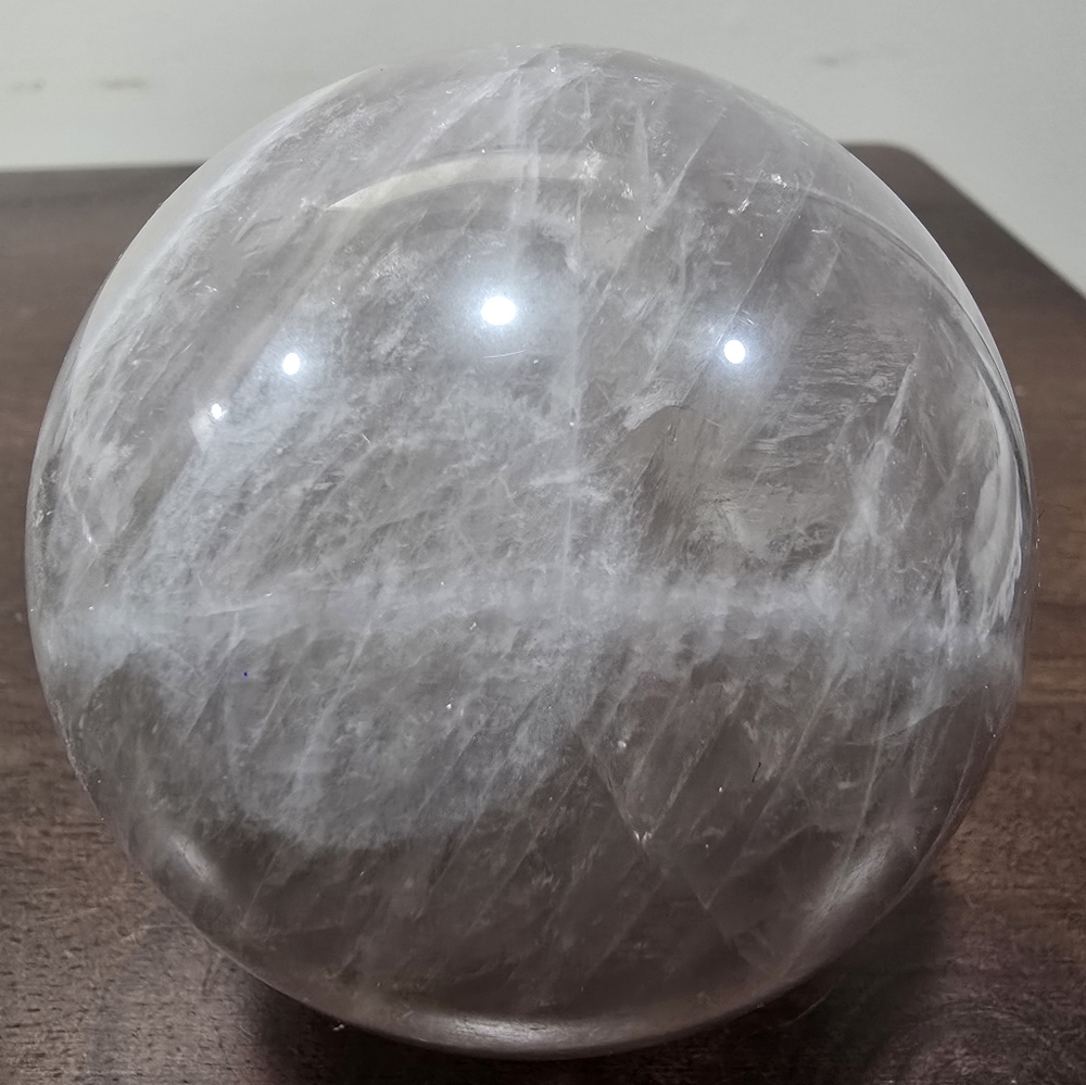 1.1 lbs Black Moonstone Crystal Sphere 71mm - Picture 10 of 17